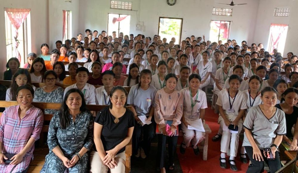 Ayuda Education held nursing careers workshop at School of Nursing, Dimapur, and Health Nursing School, Dimapur.
